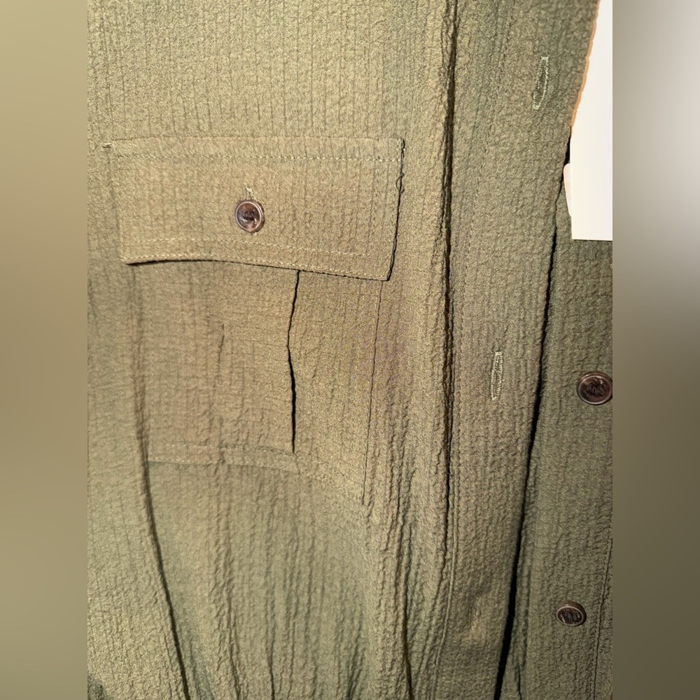 Calvin Klein Khaki Textured Shirt - Picture 7 of 10